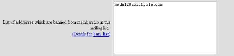 Ban List